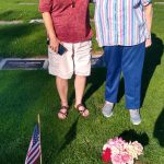My wife Leeta with Mom Christie at Dad’s Gravesite