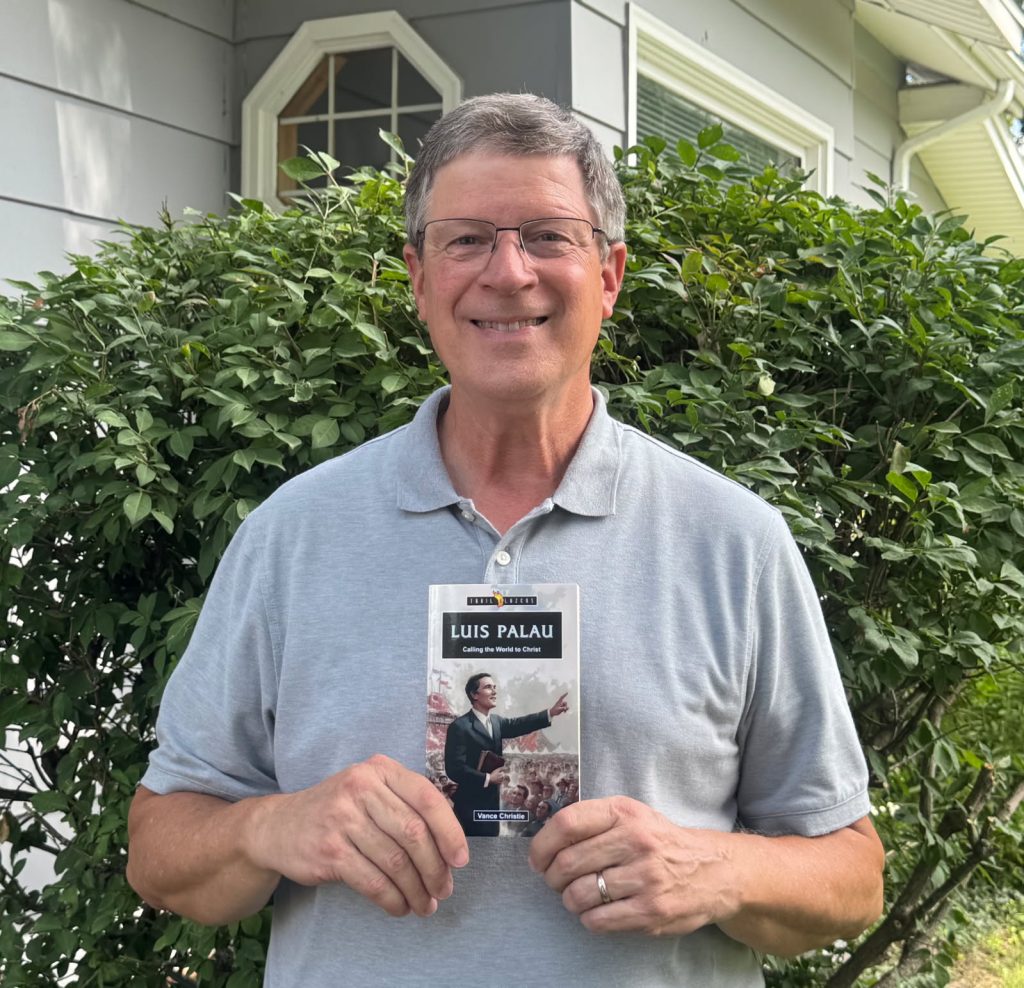 Vance Christie with his Luis Palau youth biography